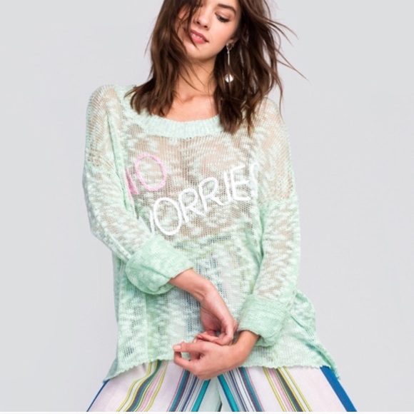 Wildfox Sweaters - NWT • Wildfox • No Worries Alto Sweater New Green